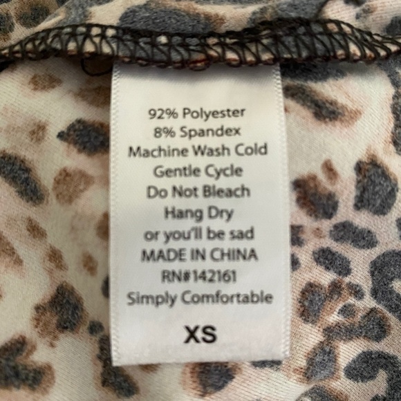 LuLaRoe Tiger Print Dress Womens XS Hi-Low Knee Length - Picture 7 of 12